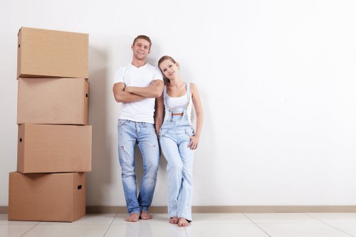 Removal services team handling house move in Stjohnswood