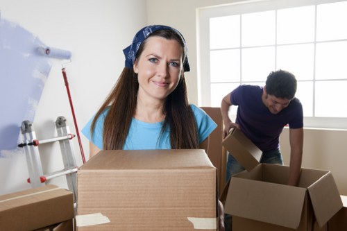 Protective wrapping used during furniture removals in Stjohnswood